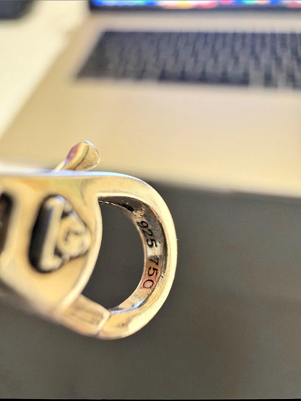 Perry's Emporium Silver Bracelet Sterling Silver & Gold - Picture 7 of 7
